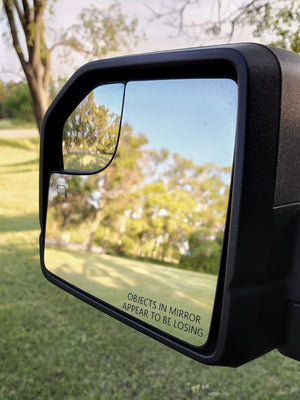 OBJECTS IN MIRROR DECAL