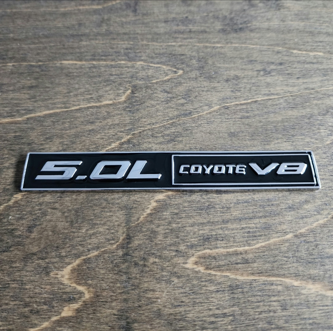 5.0L Coyote Metal Badges