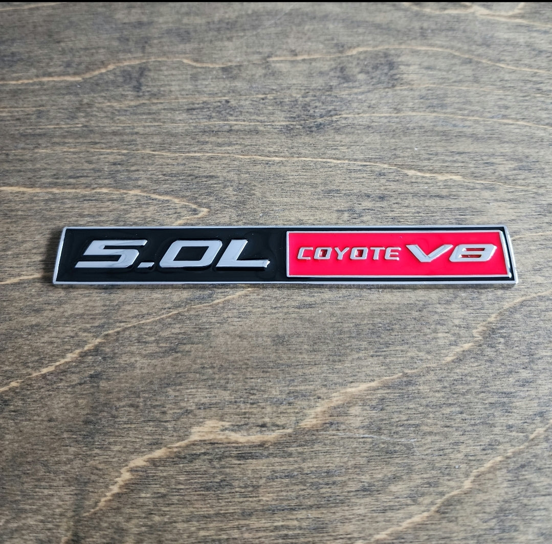 5.0L Coyote Metal Badges